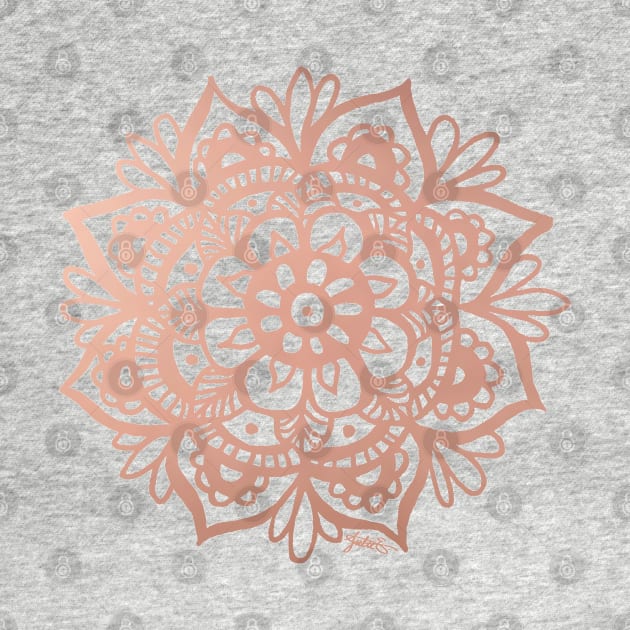 Rose Gold Mandala by julieerindesigns